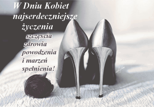 Szpilki i życzenia na dzień kobiet